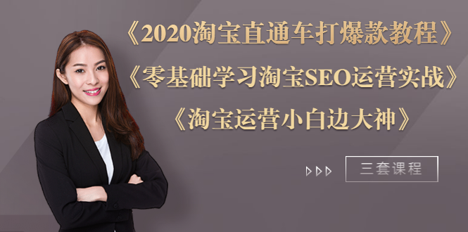 2020淘宝直通车打爆款+零基础学习淘宝SEO+淘宝运营小白变大神-乐学教程网