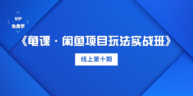 2020闲鱼项目玩法实战班 龟课线上第十期-乐学教程网