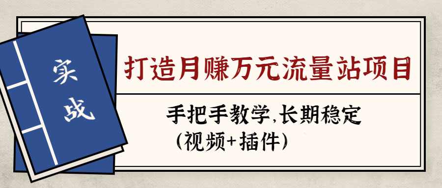 张子豪《实战打造月入万元的流量站的项目》站群实操-乐学教程网