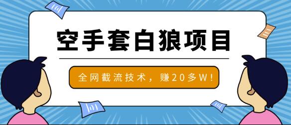 2020最新的一个空手套白狼项目-乐学教程网