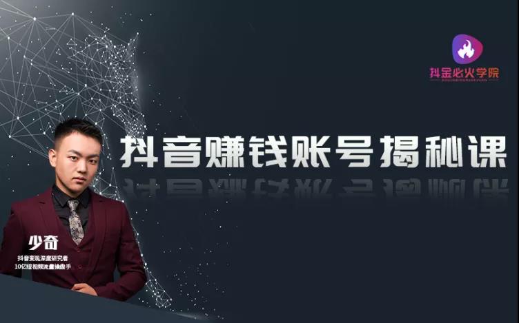 抖金必火学院:抖音赚钱账号揭秘课-乐学教程网