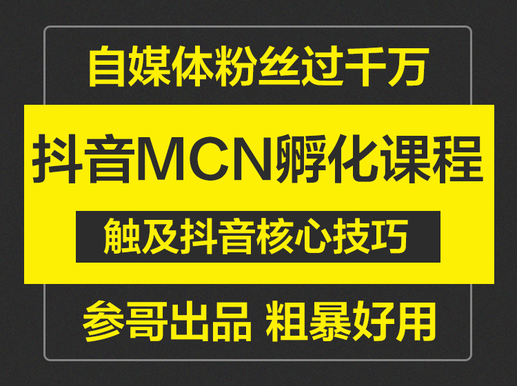 参哥·抖音MCN孵化课程,价值4980元-乐学教程网