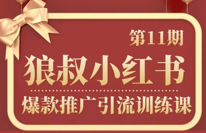 狼叔小红书爆款引流第11期，价值1280元【无水印】-乐学教程网