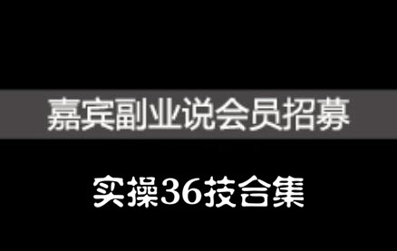 嘉宾副业说实操36技合集，价值1380元-乐学教程网