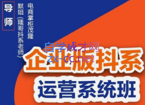 电商掌柜杨茂隆·企业版抖系运营系统班，价值9999元-乐学教程网