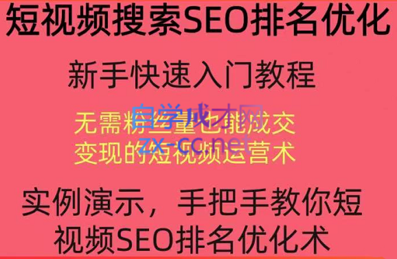 宋老师·短视频搜索SEO优化，价值990元-乐学教程网