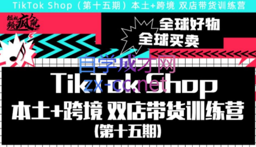 疯人院·TikTok Shop本土+跨境，双店带货训练营（第十五期）-乐学教程网