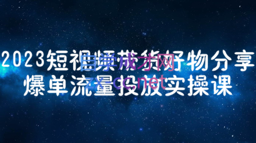 财老师·2023短视频带货爆单运营，价值1250元-乐学教程网