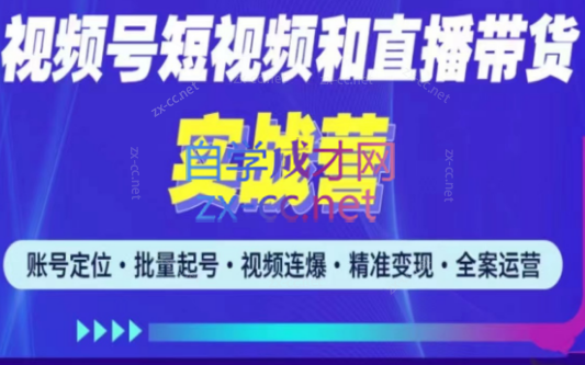 小卒·2023最新微信视频号引流和变现全套运营实战课程，价值2980元-乐学教程网