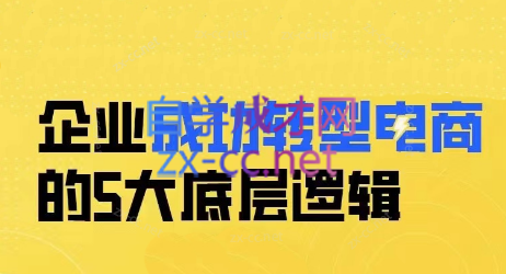 花少·企业成功转型电商的5大底层逻辑-乐学教程网