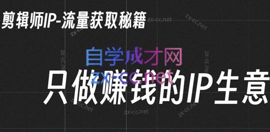 小钱老师·剪辑师个人ip流量思维与运营策略课-乐学教程网