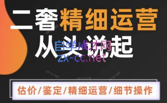 奢奢向上·二奢精细运营从头学起-乐学教程网