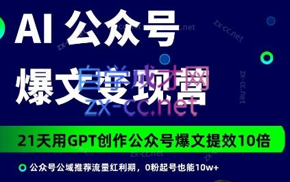 台风·AI公众号爆文变现营（6+7期）-乐学教程网