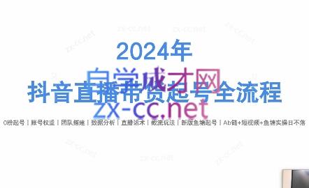 六六老师·2024年抖音直播带货起号全攻略-乐学教程网