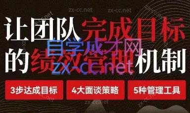 王新宇·让团队完成目标的绩效管理机制-乐学教程网